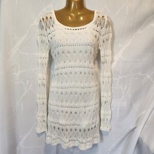 Streetwear Society White Crochet Mini Dress